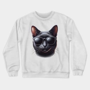 Bombay Cat Wearing Sunglasses Crewneck Sweatshirt